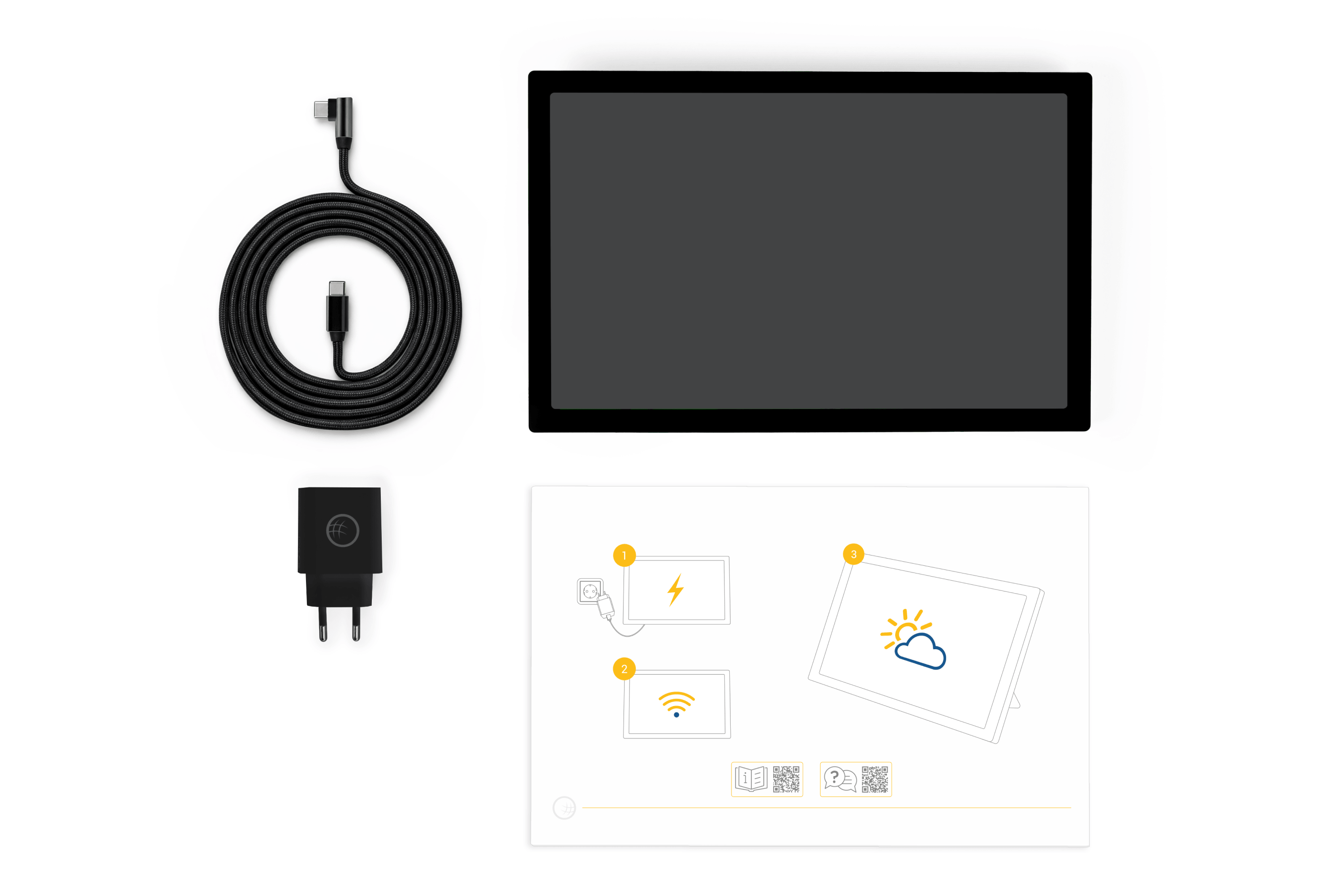 Contenuto della confezione: meteo & radar home 4 con display meteo, alimentatore e cavo USB