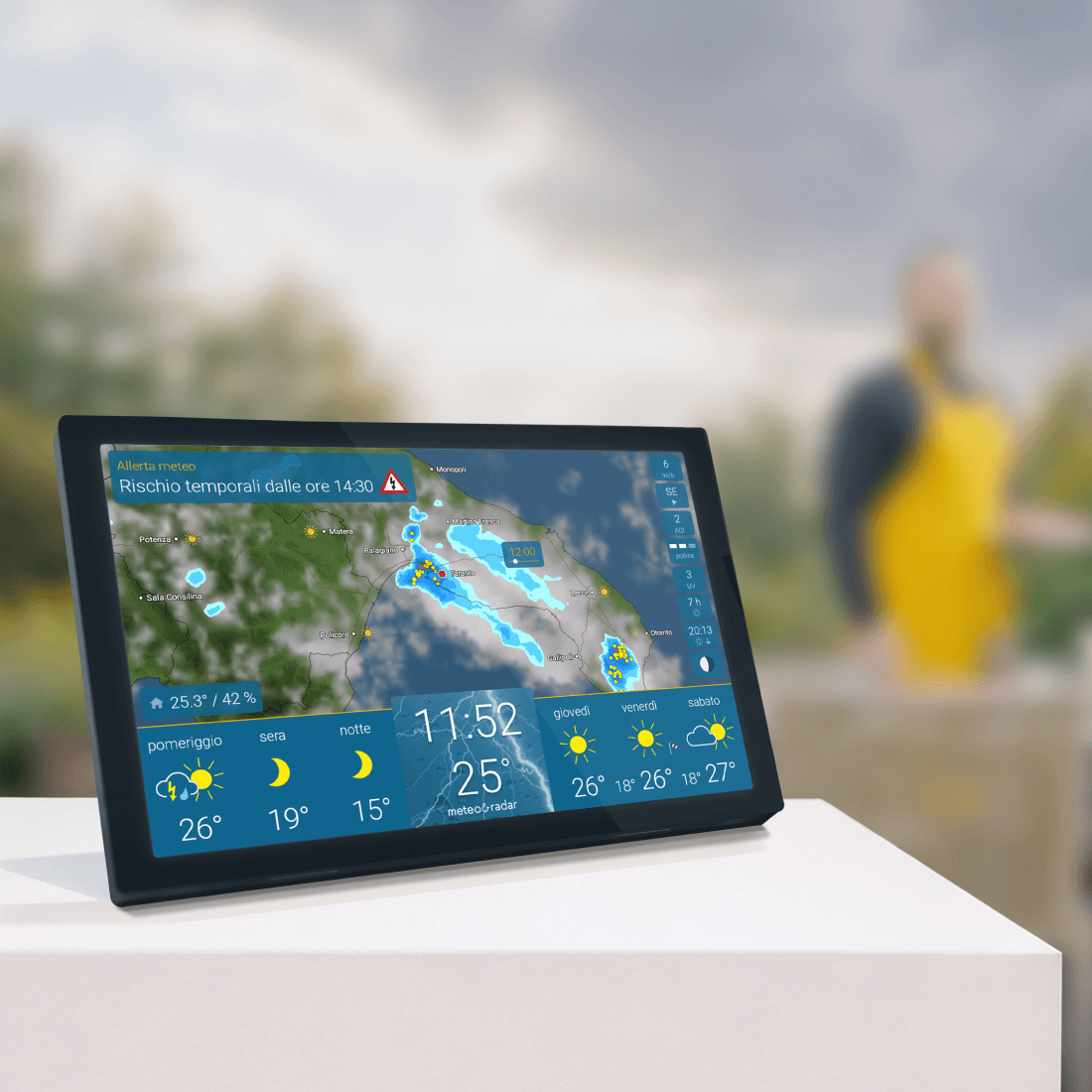 meteo & radar home 4 con allerta meteo per temporali e visualizzazione dettagliata delle condizioni meteorologiche